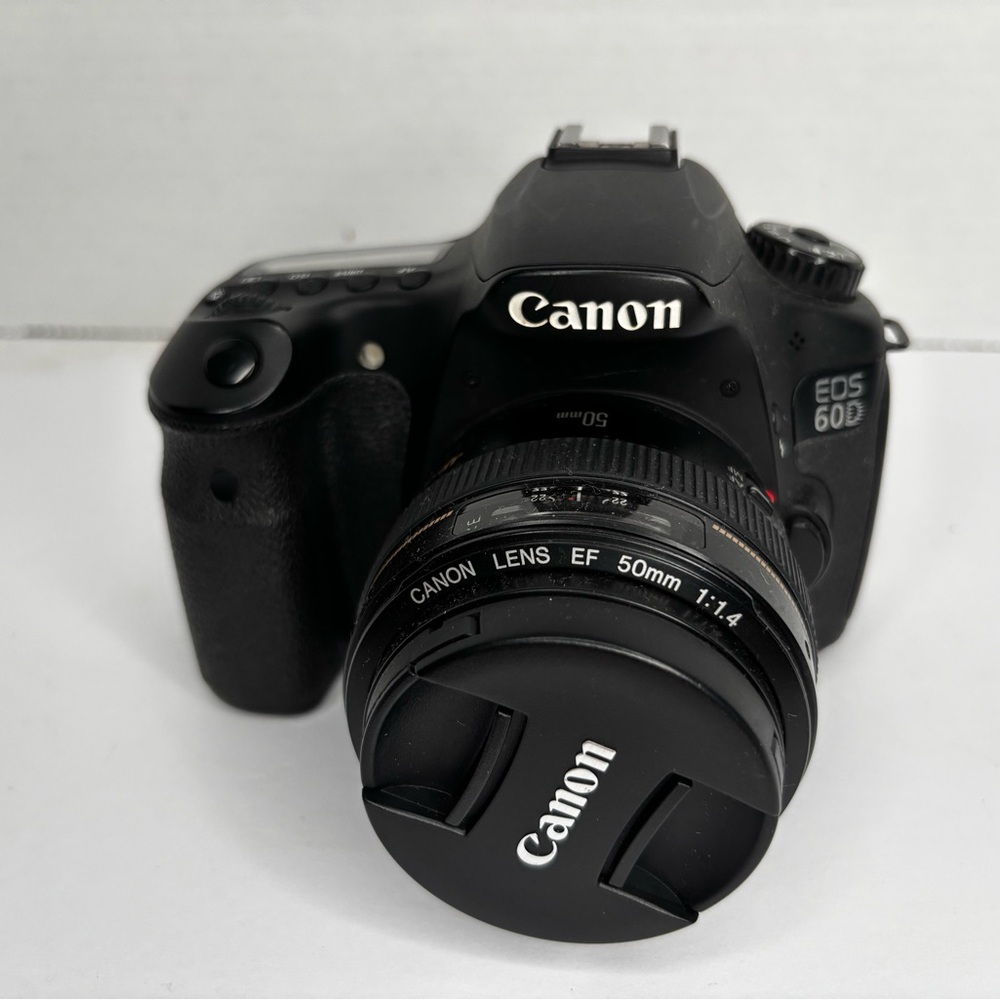 Canon EOS 60D Black Digital Camera and Cannon 50mm 1:1.4 lens